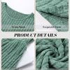 2 Pack Women's Long Sleeve Sweater Dress Ribbed Pleated Casual Round Neck Knee Length Dress with Pocket