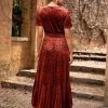 Womens Fall Velvet Dress Short Sleeve V Neck Floral Maxi Dress Long Formal Winter Wedding Guest Dresses