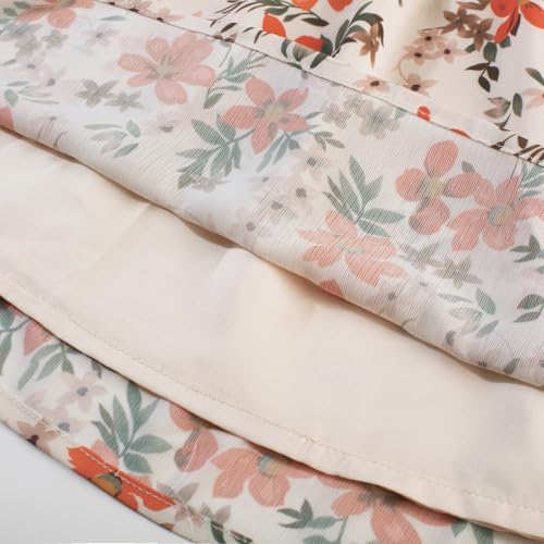 Girls' Fall Long Sleeve Dresses Kids Floral Winter Formal Dress Girl Casual Fancy Midi Clothes Size 6-14