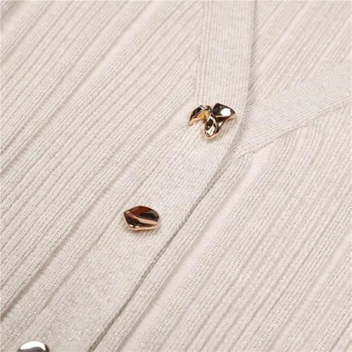 Women V-Neck Stretch Knit Long Sleeve Bodycon Dress Ruffled Hem Fishtail Irregular Button Elegant Outfit