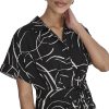 Women's Short Sleeve Collared Neck Midi Dress Shirtdress with Removable Belt