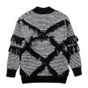 V Neck Loose Fall and Winter Women's Tassel Trimmed Knit Cardigan Sweater