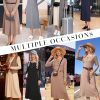 Women's Long Sleeve Maxi Dress with Pockets - Casual, Knit, Loose, Button, Crew Neck, Lightweight(XS-3XL)