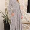 Women Long Sleeve Midi Dress Crewneck 2025 Fall Fashion Casual Flowy A-Line Long Dresses Vacation Outfit with Pocket
