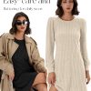 3 Pack Women's Long Sleeve Sweater Dress Ribbed Knit Crew Neck Tunic Dresses 2025 Fall Casual Trendy Outfits