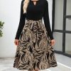 Women 2025 Fall Long Sleeve Crewneck Causal Business Church Work Teacher Outfits Ribbed Midi Dress with Pockets