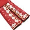 Women's Embroidery Floral Midi Dress Stand Collar Long Sleeve Fall Winter Warm Party Dress