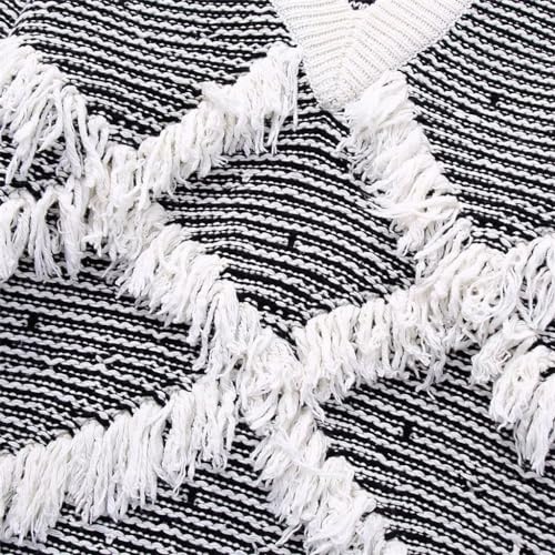 Fall and Winter Women's Loose Striped Fringe Trimmed Knit Sweater