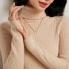 Women's Basic Long Sleeve 100 Percent Cashmere Turtleneck Pullover Fall Winter Thick Warm Sweater
