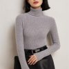 Women's Basic Long Sleeve 100 Percent Cashmere Turtleneck Pullover Fall Winter Thick Warm Sweater
