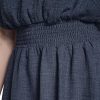 Womens Flutter Sleeve V-Neck Fit & Flare Maxi Dress