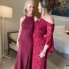 Chiffon Mother of The Bride Dresses for Wedding Lace Applique Long Formal Dresses for Women XOD0491